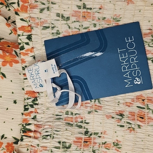 NWT Market & Spruce Womens Off White Dusty Orange & Green Sleeveless Jumpsuit M - Picture 5 of 6